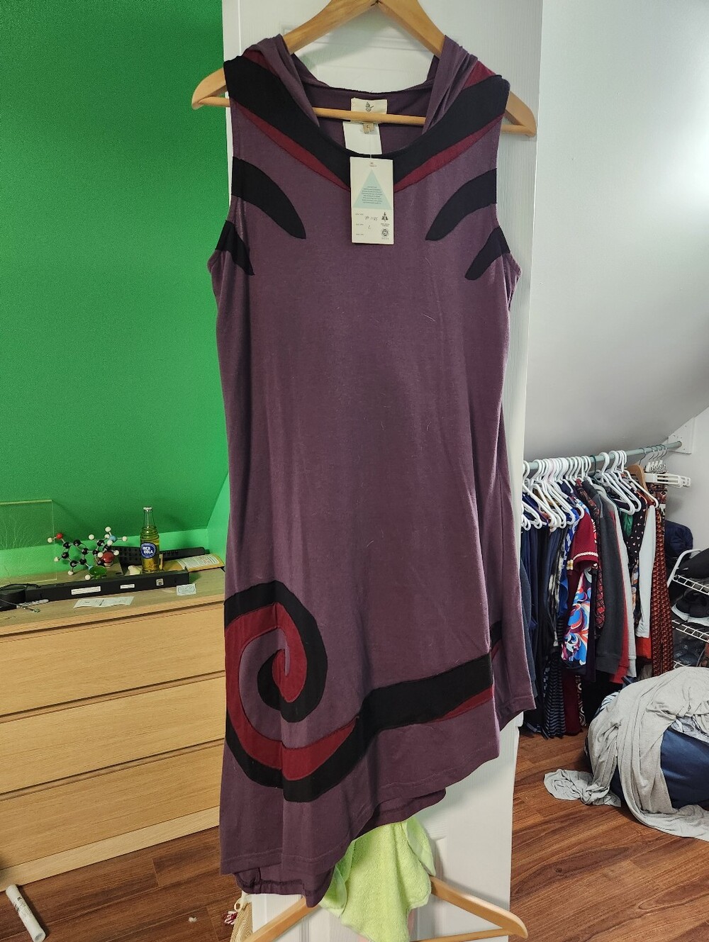 Sleeveless Boho Hooded Asymmetrical Dress